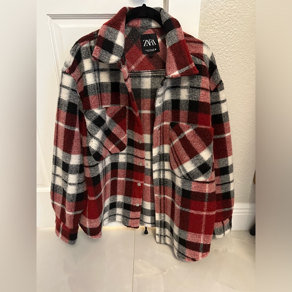 Zara women’s flannel shacket